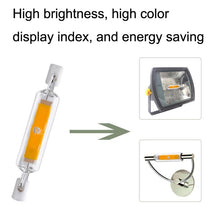 Load image into Gallery viewer, R7S LED COB Dimmer Glass Lamp Double-end Horizontal Plug-in Light, 78MM 10W, 118mm 20W