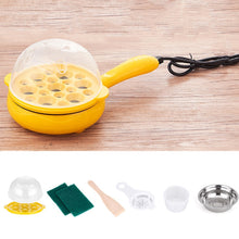 Load image into Gallery viewer, 350W Electric Egg Omelette Cooker Frying Pan Steamer Cooker,EU Plug,Style:, Single Layer Set Yellow, Double Layer Set Yellow, Pan+Wood Shovel Yellow, Single Layer Set Pink, Double Layer Set Pink, Pan+Wood Shovel Pink