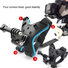 Load image into Gallery viewer, TUYU Motorcycle Helmet Chin Action Camera Mobile Phone Mounting Bracket, Black Bracket, Blue Bracket, Black Bracket+Mobile Phone Clip, Blue Bracket+Mobile Phone Clip