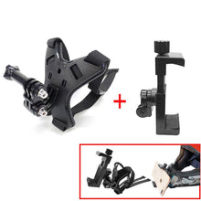 Load image into Gallery viewer, TUYU Motorcycle Helmet Chin Action Camera Mobile Phone Mounting Bracket, Black Bracket, Blue Bracket, Black Bracket+Mobile Phone Clip, Blue Bracket+Mobile Phone Clip