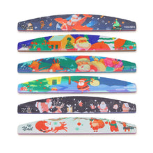 Load image into Gallery viewer, GJ0507 6 In 1 Nail Art Tools Nail Polish Nail Scrub Strips, Flower, Fingertip, Christmas, Flame Bird, Watercolor