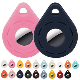 Location Tracker Anti-Lost Silicone Protective Cover For AirTag 2nd Gen / AirTag 1st Gen, Lime White, Mint Green, Orange, Black, Red, Yellow, Denim Blue, Wine Red, Ink Green, Noon Blue, Pink, Coral Color, Transparent, Luminous Green, Luminous Blue+Buck...