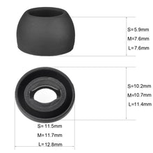 Load image into Gallery viewer, 6 PCS Silicone Earplugs For TWS Samsung Galaxy Buds Pro, Large Black, Medium Black, Small Black, Large Gray, Medium Gray, Small Gray, Large Purple, Medium Purple, Small Purple