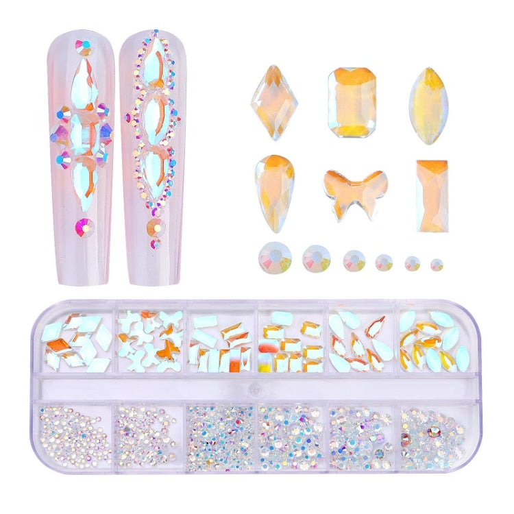 12 Grid Flat Bottom Shaped Nail Rhinestones Nail Decoration, 01, 02, 03, 04, 05, 06, 07, 08, 09, 10, 11, 12, 13, 14, 15, 16, 17, 18, 19, 20, 21, 22, 23, 24, 25, 26, 27, 28