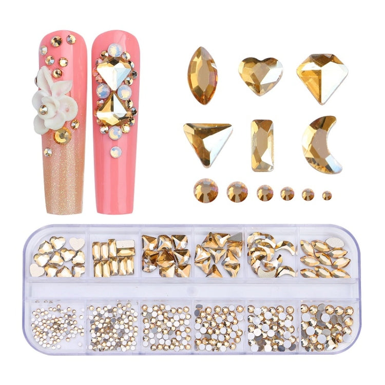 12 Grid Flat Bottom Shaped Nail Rhinestones Nail Decoration, 01, 02, 03, 04, 05, 06, 07, 08, 09, 10, 11, 12, 13, 14, 15, 16, 17, 18, 19, 20, 21, 22, 23, 24, 25, 26, 27, 28