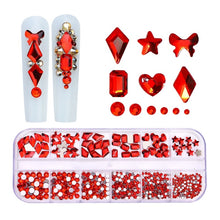 Load image into Gallery viewer, 12 Grid Flat Bottom Shaped Nail Rhinestones Nail Decoration, 01, 02, 03, 04, 05, 06, 07, 08, 09, 10, 11, 12, 13, 14, 15, 16, 17, 18, 19, 20, 21, 22, 23, 24, 25, 26, 27, 28