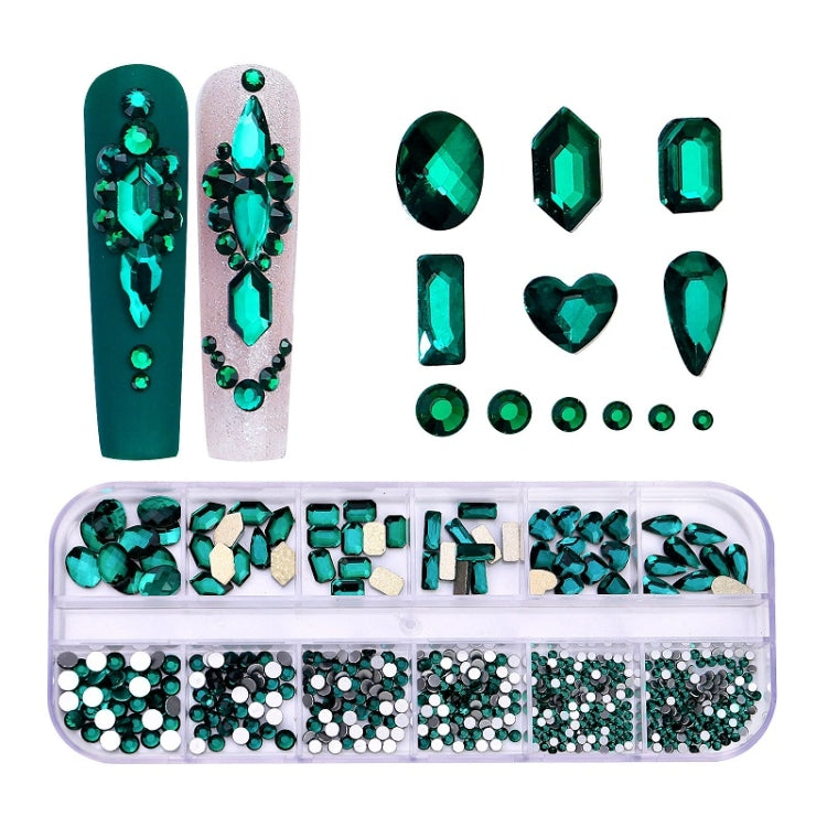 12 Grid Flat Bottom Shaped Nail Rhinestones Nail Decoration, 01, 02, 03, 04, 05, 06, 07, 08, 09, 10, 11, 12, 13, 14, 15, 16, 17, 18, 19, 20, 21, 22, 23, 24, 25, 26, 27, 28