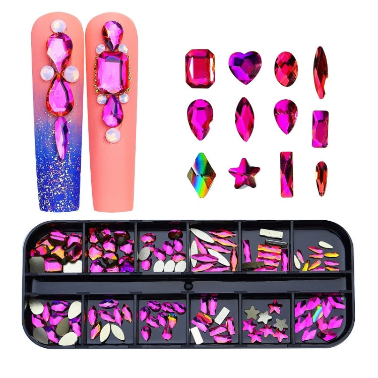 12 Grid Flat Bottom Shaped Nail Rhinestones Nail Decoration, 01, 02, 03, 04, 05, 06, 07, 08, 09, 10, 11, 12, 13, 14, 15, 16, 17, 18, 19, 20, 21, 22, 23, 24, 25, 26, 27, 28