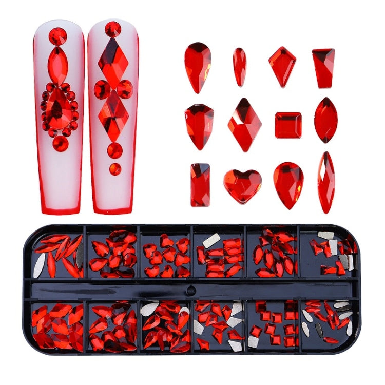 12 Grid Flat Bottom Shaped Nail Rhinestones Nail Decoration, 01, 02, 03, 04, 05, 06, 07, 08, 09, 10, 11, 12, 13, 14, 15, 16, 17, 18, 19, 20, 21, 22, 23, 24, 25, 26, 27, 28
