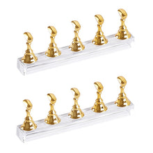 Load image into Gallery viewer, 2 PCS Nail Art Chessboard Holder Nail Sheet Acrylic Base Practice Stand, Pink, Gold, Silver