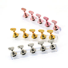 Load image into Gallery viewer, 2 PCS Nail Art Chessboard Holder Nail Sheet Acrylic Base Practice Stand, Pink, Gold, Silver