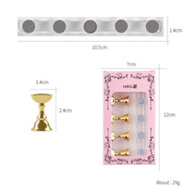 Load image into Gallery viewer, 2 PCS Nail Art Chessboard Holder Nail Sheet Acrylic Base Practice Stand, Pink, Gold, Silver