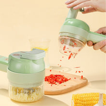 Load image into Gallery viewer, 4 In 1 Handheld Electric Vegetable Cutter Set Garlic Mud Masher Garlic Chopper, Garlic Chopper