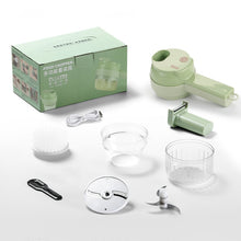 Load image into Gallery viewer, 4 In 1 Handheld Electric Vegetable Cutter Set Garlic Mud Masher Garlic Chopper, Garlic Chopper