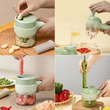 Load image into Gallery viewer, 4 In 1 Handheld Electric Vegetable Cutter Set Garlic Mud Masher Garlic Chopper, Garlic Chopper