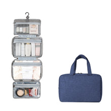 Load image into Gallery viewer, 13552A Travel Waterproof Foldable Toiletry Bag Cosmetic Bag with Hook, Black, Grey, Pink, Navy Blue