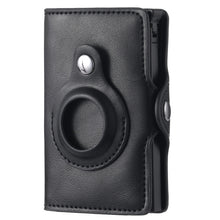 Load image into Gallery viewer, FY2108 Tracker Wallet Metal Card Holder for AirTag 2nd Gen / AirTag 1st Gen, Crazy Horse (Black)
