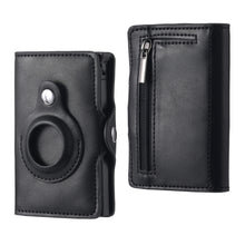 Load image into Gallery viewer, FY2108 Tracker Wallet Metal Card Holder for AirTag 2nd Gen / AirTag 1st Gen, Crazy Horse (Black)