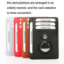 Load image into Gallery viewer, TQ-319 Anti-Theft Anti-Lost Tracker Leather Card Holder For AirTag 2nd Gen / AirTag 1st Gen, Carbon Fiber (Black), Carbon Fiber (Brown), Flat Pattern (Brown)