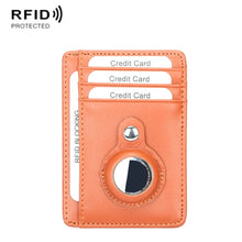 Load image into Gallery viewer, TQ-319 Anti-Theft Anti-Lost Tracker Leather Card Holder For AirTag 2nd Gen / AirTag 1st Gen, Carbon Fiber (Black), Carbon Fiber (Brown), Flat Pattern (Brown)