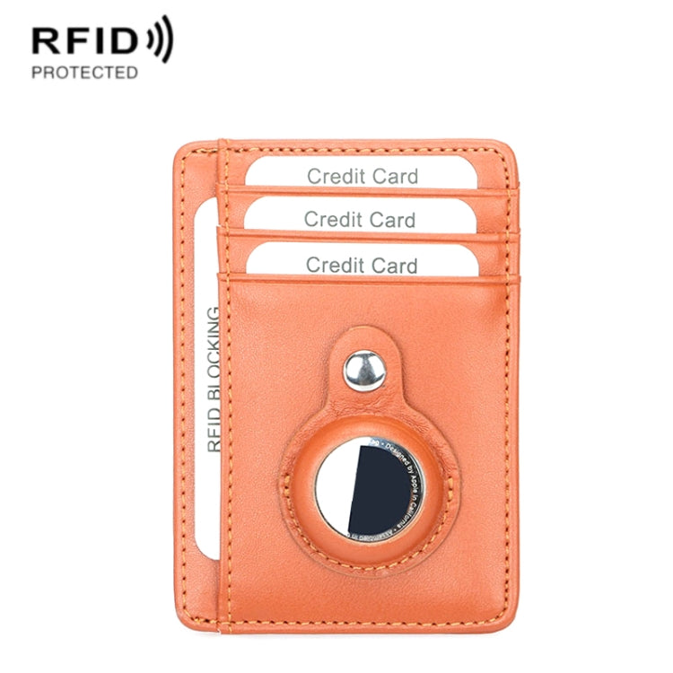 TQ-319 Anti-Theft Anti-Lost Tracker Leather Card Holder For AirTag 2nd Gen / AirTag 1st Gen, Carbon Fiber (Black), Carbon Fiber (Brown), Flat Pattern (Black), Flat Pattern (Brown)