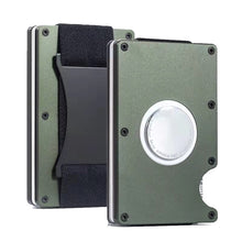 Load image into Gallery viewer, ZDL-05 Tracker Protection Organizer Metal Card Holder For AirTag 2nd Gen / AirTag 1st Gen, Army Green, Black, Grey, Light Blue