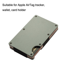 Load image into Gallery viewer, ZDL-05 Tracker Protection Organizer Metal Card Holder For AirTag 2nd Gen / AirTag 1st Gen, Army Green, Black, Grey, Light Blue