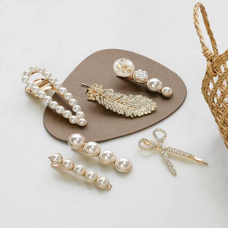 Alloy Colorful Hairpin Headgear Pearl Rhinestone Clip Set, 8PCS/Set Heavy Work, 8PCS/Set Cherry, 8PCS/Set Pink Cherry, 8PCS/Set Starfish, 7PCS/Set Mermaid, 4PCS/Set Light Blue, 6PCS/Set Purple, 7PCS/Set Diamond Hand, 7PCS/Set Gradient Green            ...