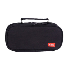Large Capacity Multi-layer Portable Stationery Bag Canvas Pen Bag, Black, Green, Grey, Pink, Navy Blue, Blue