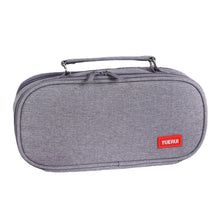 Load image into Gallery viewer, Large Capacity Multi-layer Portable Stationery Bag Canvas Pen Bag, Black, Green, Grey, Pink, Navy Blue, Blue