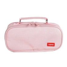 Load image into Gallery viewer, Large Capacity Multi-layer Portable Stationery Bag Canvas Pen Bag, Black, Green, Grey, Pink, Navy Blue, Blue