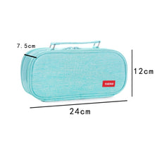 Load image into Gallery viewer, Large Capacity Multi-layer Portable Stationery Bag Canvas Pen Bag, Black, Green, Grey, Pink, Navy Blue, Blue