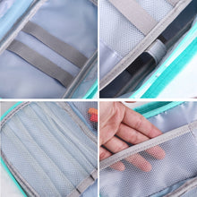 Load image into Gallery viewer, Large Capacity Multi-layer Portable Stationery Bag Canvas Pen Bag, Black, Green, Grey, Pink, Navy Blue, Blue
