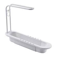 Load image into Gallery viewer, Disassembly With Towel Pole Telescopic Sink Rack, White, Grey