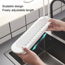 Load image into Gallery viewer, Disassembly With Towel Pole Telescopic Sink Rack, White, Grey