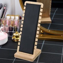 Load image into Gallery viewer, Simple Solid Wood Necklace Display Stand Jewelry Props Necklace Hanger, Black Skin, White Skin, Beige Velvet, Ink Green