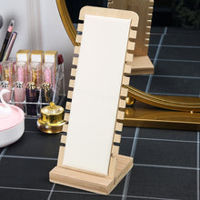 Load image into Gallery viewer, Simple Solid Wood Necklace Display Stand Jewelry Props Necklace Hanger, Black Skin, White Skin, Beige Velvet, Ink Green