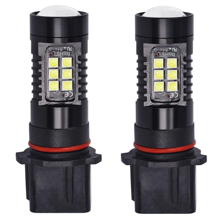 1pair Automotive High-Power LED White Light Fog Lamp, P13W