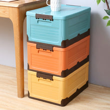 Load image into Gallery viewer, Foldable Book Box Plastic Storage Box, S Mint Blue, S Banana Yellow, S Sunset Orange, M Mint Blue, M Banana Yellow, M Sunset Orange, L Mint Blue, L Banana Yellow, L Sunset Orange