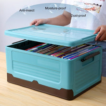Load image into Gallery viewer, Foldable Book Box Plastic Storage Box, S Mint Blue, S Banana Yellow, S Sunset Orange, M Mint Blue, M Banana Yellow, M Sunset Orange, L Mint Blue, L Banana Yellow, L Sunset Orange