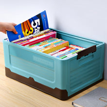 Load image into Gallery viewer, Foldable Book Box Plastic Storage Box, S Mint Blue, S Banana Yellow, S Sunset Orange, M Mint Blue, M Banana Yellow, M Sunset Orange, L Mint Blue, L Banana Yellow, L Sunset Orange