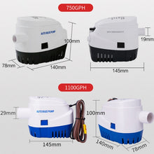 Load image into Gallery viewer, Automatic Bilge Pump Submersible Water Electric Pump For Yacht Marine Boat, 1100GPH-12V Blue, 1100GPH-24V Blue, 750GPH-12V Blue, 750GPH-24V Blue, 600GPH-12V Blue, 600GPH-24V Blue
