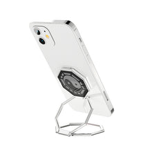 Load image into Gallery viewer, Metal Ring Buckle Live Rotating Magnetic Suction Car Desktop Tablet Folding Phone Bracket, Black, Silver, Rose Red, Bagua Map