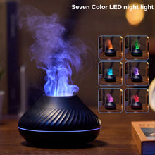 Load image into Gallery viewer, DQ705 Volcanic Flame Aroma Diffuser Essential Oil Lamp Air Humidifier with Color Night Light, DQ705(Beige), DQ705(Black)
