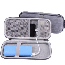 Load image into Gallery viewer, Mobile Phone Power Bank Data Cable EVA Storage Bag, Gray, Black