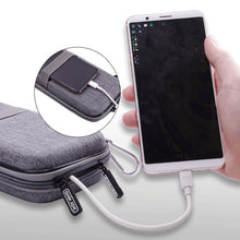 Load image into Gallery viewer, Mobile Phone Power Bank Data Cable EVA Storage Bag, Gray, Black