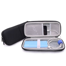 Load image into Gallery viewer, Mobile Phone Power Bank Data Cable EVA Storage Bag, Gray, Black