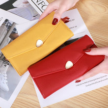 Load image into Gallery viewer, 87P Litchi Pattern Multifunctional Large Capacity Wallet Phone Bag, Yellow, Green, Blue, Black, Pink, Red Wine, Brown