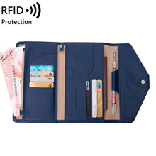 Load image into Gallery viewer, 1655 RFID Anti-magnetic Anti-theft Passport Bag Document Bag Card Bag, Black, Orange, Deep Blue, Red, Pink, Dark Green, Light Green, Royal Blue, Rose Red, Grass Green