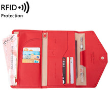 Load image into Gallery viewer, 1655 RFID Anti-magnetic Anti-theft Passport Bag Document Bag Card Bag, Black, Orange, Deep Blue, Red, Pink, Dark Green, Light Green, Royal Blue, Rose Red, Grass Green